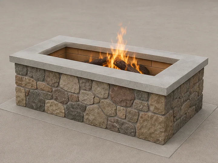 ModuStone Signature XL Fire Pit representative render